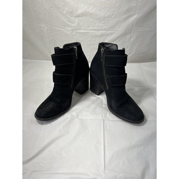Steve Madden Women's Trevur Buckle Block-Heel Booties Black Leather Size 6 M - Picture 10 of 14